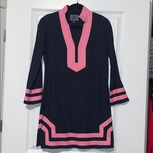 Sail to Sable Long Sleeve Shift Dress